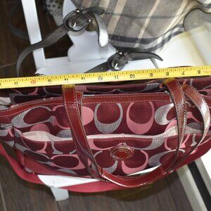 Coach Burgandy Tota Bag